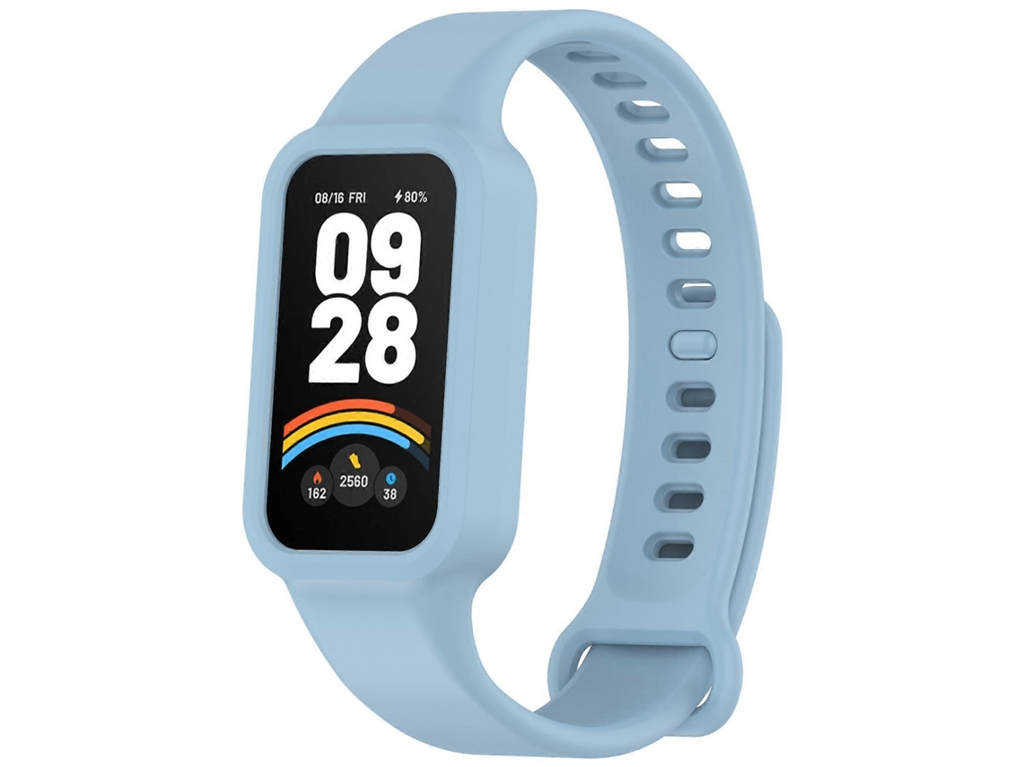 Pulsera integrada de silicona suave de color sólido para Redmi Band 3 / Xiaomi Smart Band 9 Active