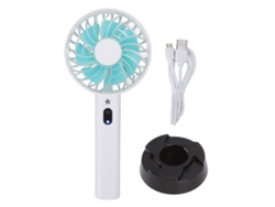 Ventilador portátil recargable por USB con 3 velocidades - Blanco