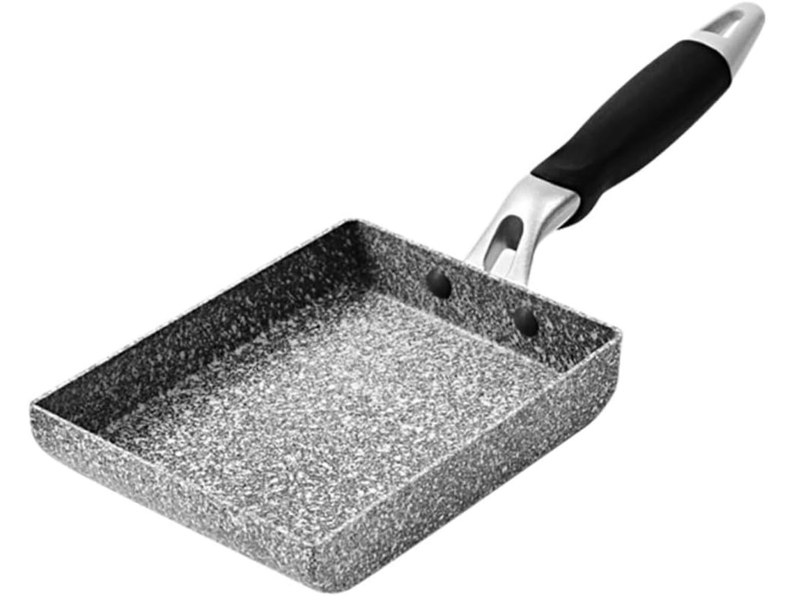 Sartén japonesa rectangular antiadherente para tortillas y huevos, ideal para cocinar en casa. Sartén japonesa rectangular antiadherente para Gokoco.