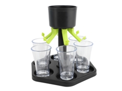 Dispensador De Chupitos Para Fiestas Con 6 Vasos De Plástico, Dispensación Uniforme, Bebida De Bar