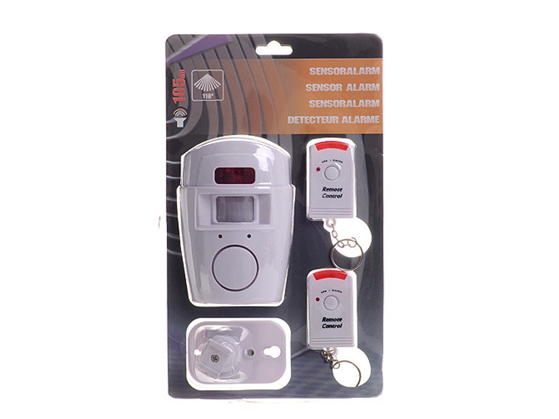Alarma Móvil Inalámbrica, Con Sensor Infrarrojo De Control Remoto Dual 20 Db., Resistente, Uso Multifuncional, Viaje, Casa, Camping