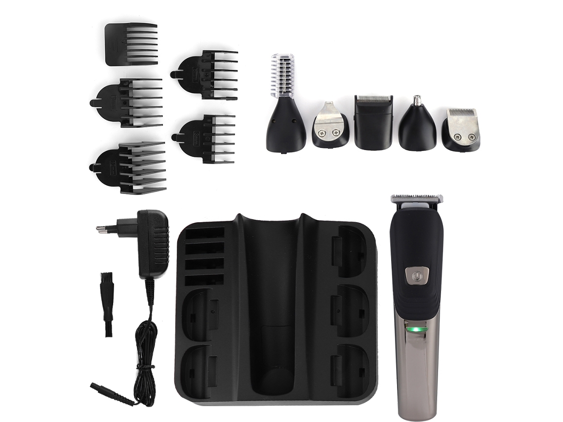 Recortadora Eléctrica Multifuncional Para Cabello Y Barba Con Cabezal En T Navaja Recargable Conjunto De Afeitadora