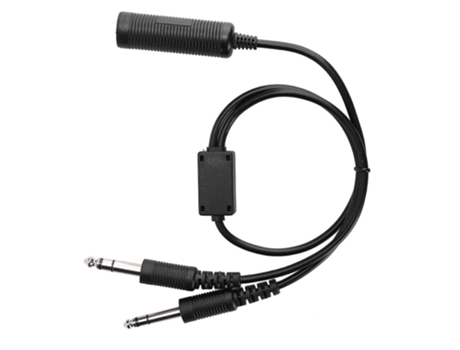 Adaptador de auriculares de aviación Cable adaptador de auriculares de aviación general Convierte auriculares de helicóptero a enchufes dobles