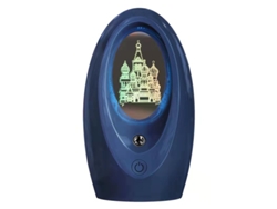 Mini Humidificador Usb De Aromaterapia Con Luz Nocturna, Difusor De Niebla Silencioso Para Mesa, Azul Marino, Diseño De Castillo.