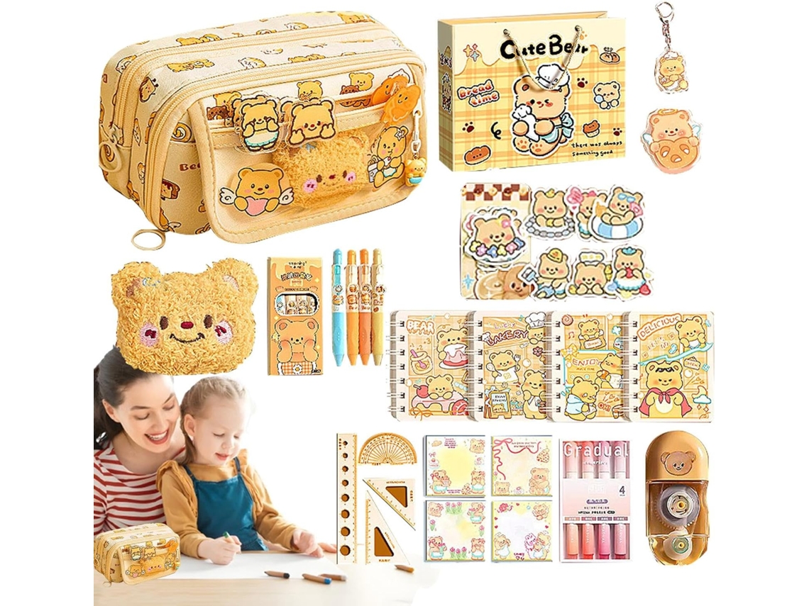 Estuche Para L Pices Bolsita Dise O De Oso Neceser Gran Capacidad Organizador Material Escolar Adolescentes Hombres
