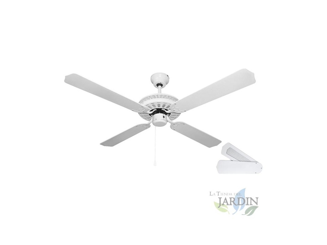 Ventilador de Techo ORBEGOZO sem Luz 4 Aspas Reversibles Blanco [Eficiencia Energética A++]