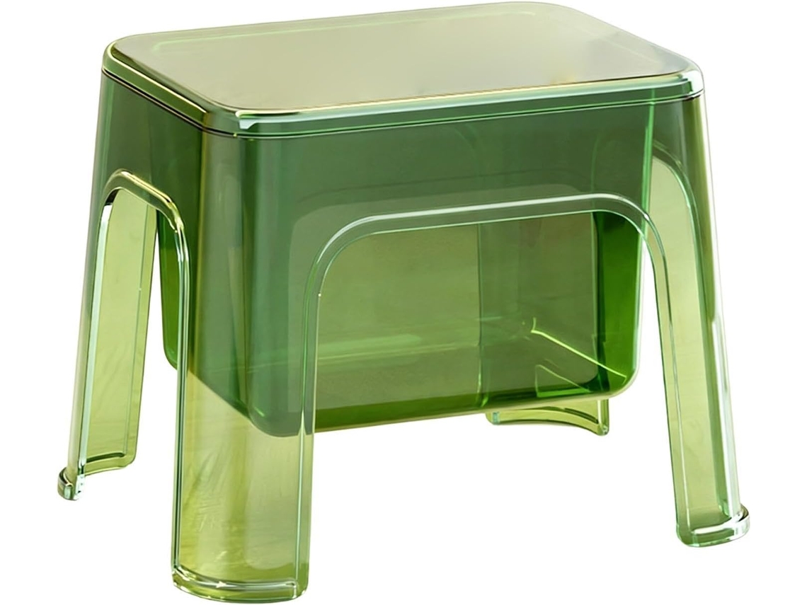 Taburete De Ducha – Banco De Baño Transparente, Organizador De Asiento De Almacenamiento, Silla Transparente Con