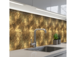 Salpicaderos De Cocina Antiguo - Aspecto Metálico - Oro 500x60 Cm