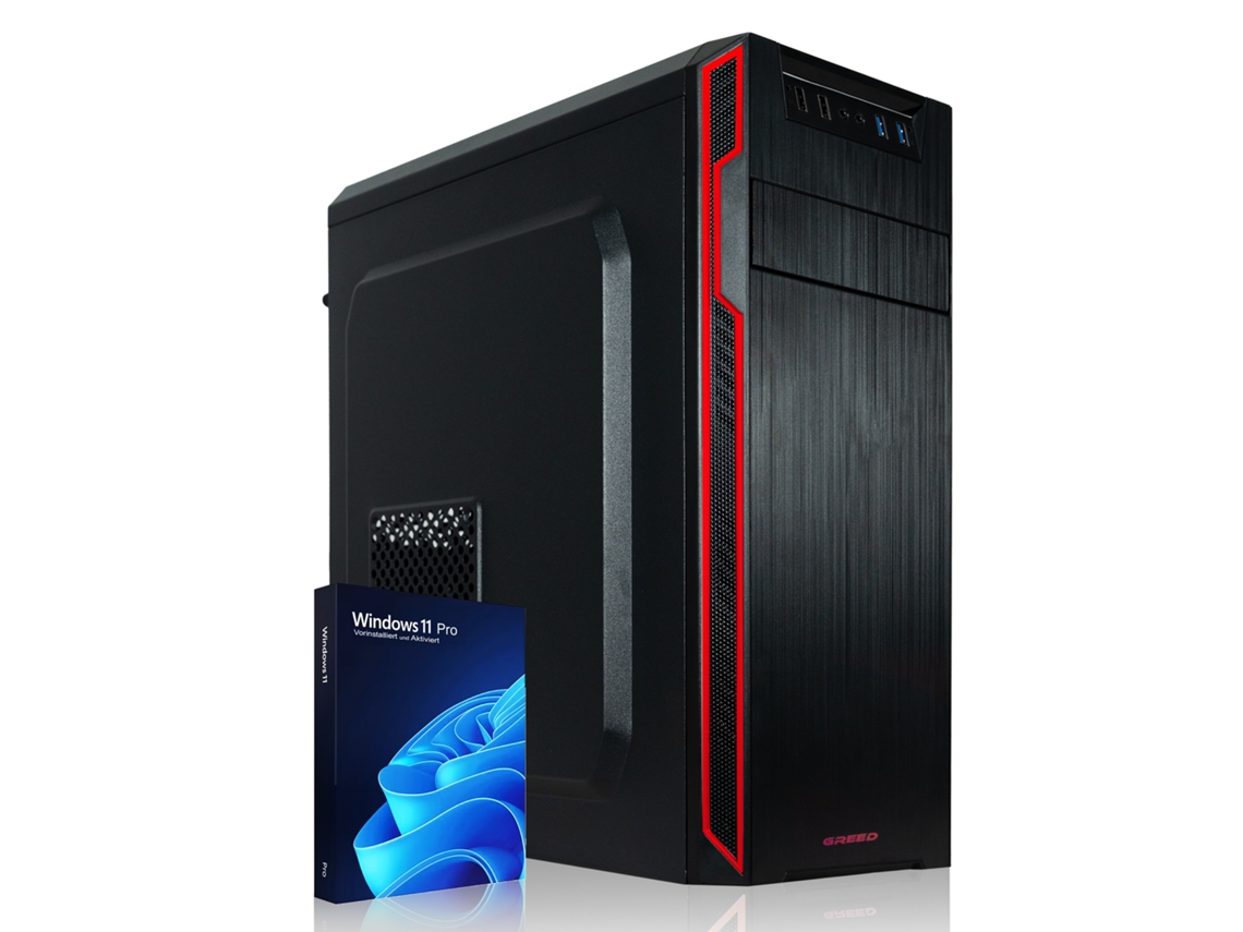 Desktop PC / Computer - Greed V2 Basic – AMD Ryzen 5 4600G - 8GB DDR4 RAM - 256GB SSD - DVD - WiFi - Windows 11 Pro