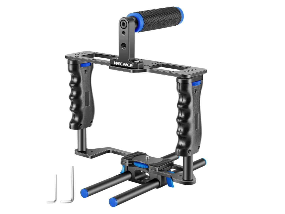 Kit de jaula para videocámara Neewer para producción de cine y video, compatible con cámaras y videocámaras DSLR Canon, Sony, Fujifilm y Nikon.