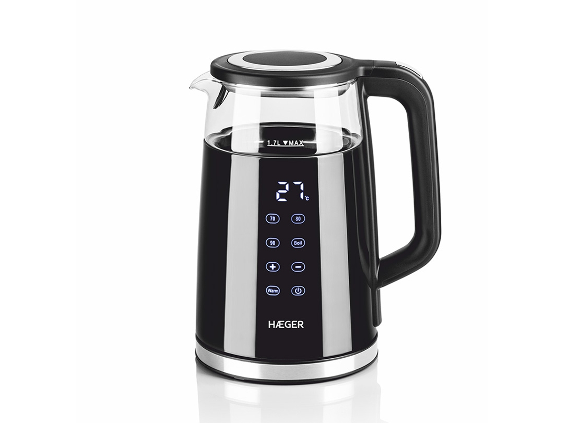 Hervidora Eléctrica Digital HAEGER Digiglass - 1.7L, 2200W
