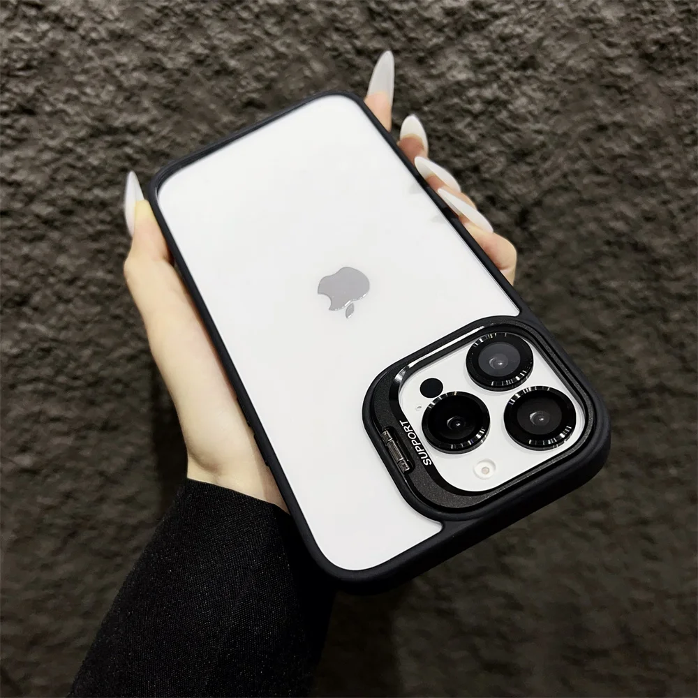 (iphone 11 Pro Max, Negro) Funda Para Iphone Con Protección De Cristal Transparente Para La Cámara.