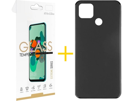 Kit Funda + Protector de Pantalla Xiaomi Redmi 9C SKYHE Liso (Negro)