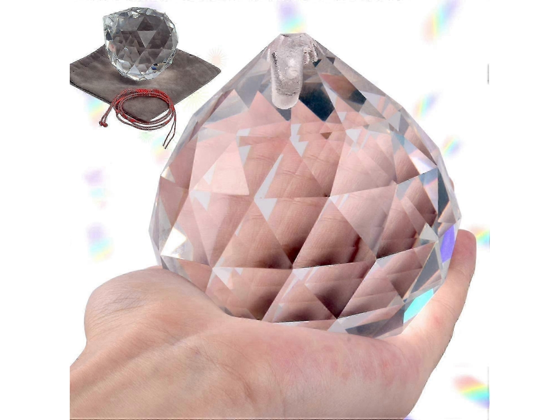 Prismas de cristal transparente de 3,15 pulgadas para colgar en vidrieras con forma de arcoíris en el mercado europeo.