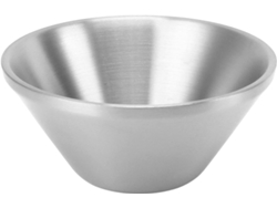 Ensaladera de acero inoxidable 304, redonda de metal de doble capa, elegante cuenco para mezclar Gokoco