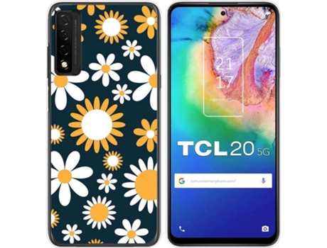 Carcasa TCL 20 5G TUMUNDOSMARTPHONE Dibujos Transparente Flores 08 Multicolor