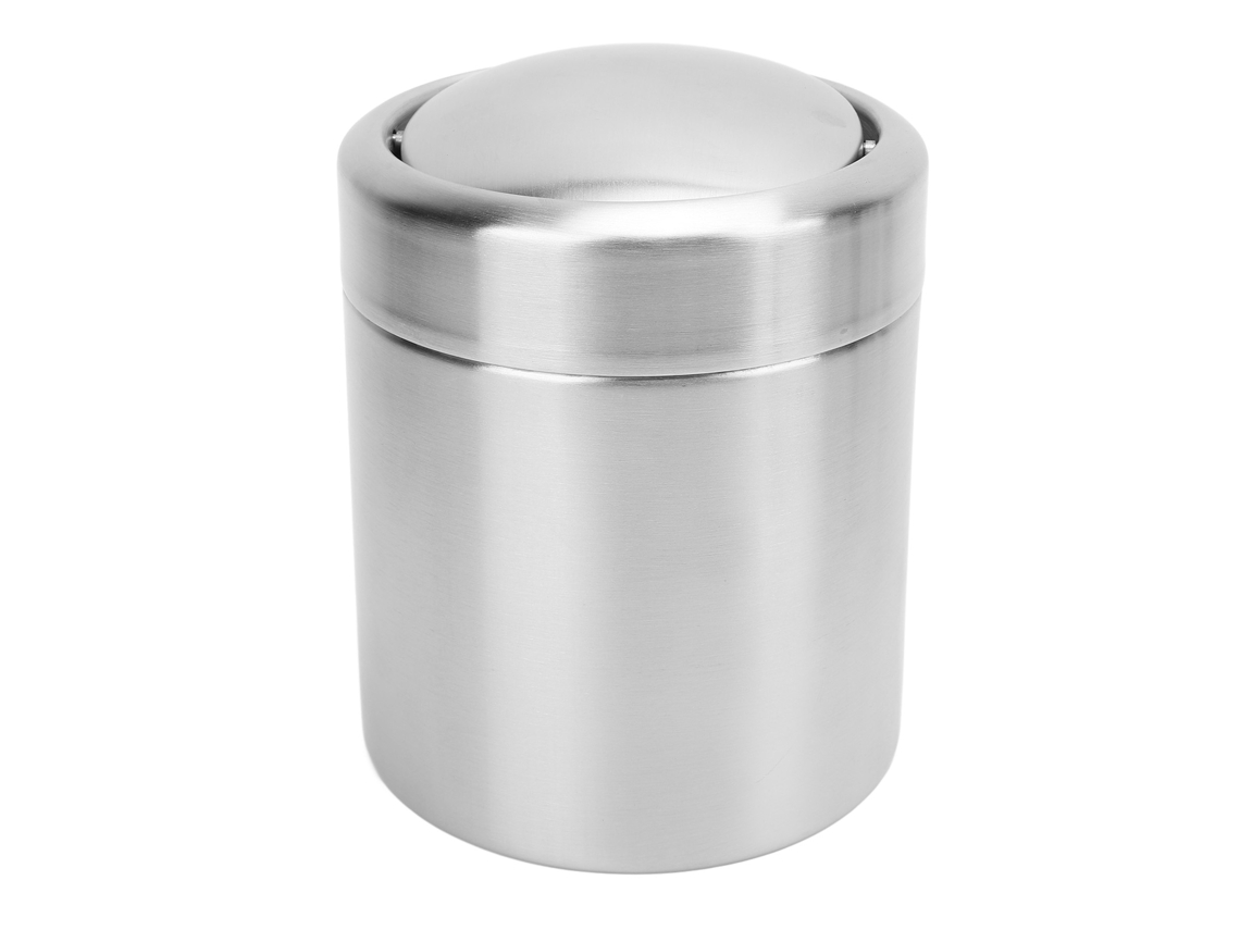 Jinwei-lixeira De Mesa Mini Com Tampa Oscilante Aço Inoxidável 304 Pequena Lixeira De Contador Para Casa E Escritório
