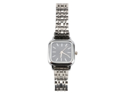 Reloj Analógico De Cuarzo Cuadrado Delgado Para Mujer, Elegante Regalo Navideño, Color Negro.