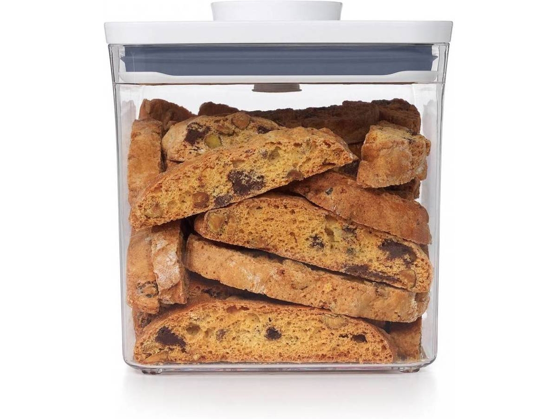 Vaso POP Hermético Cuadrado da OXO (2.6L - 16 x 16 x 16 cm)