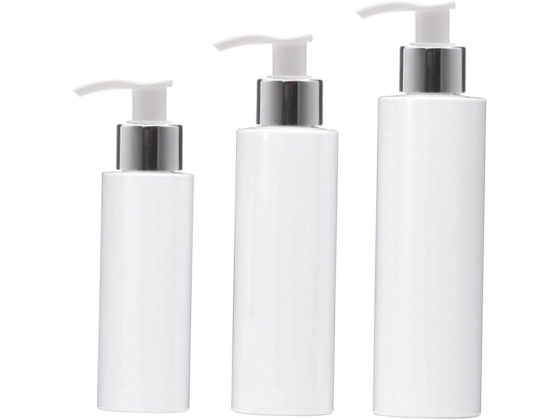 De 3 Frascos De Loção Com Bomba Dosadora Reutilizáveis Em Plástico, Dispensadores Vazios Para Shampoo.