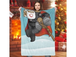Manta navideña suave, transpirable y lavable de 100 x 120 cm
