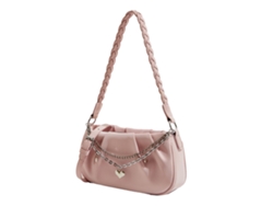 Bolso De Hombro De Pu Para Mujer, Forma De Nube, Plisado Con Colgante De Corazón Rosa, F, Para Cóctel.