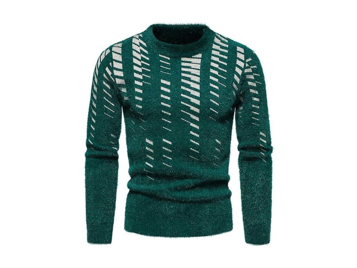 2026-jersey De Punto Para Hombre Manga Larga Cuello Redondo Slim Fit Casual Suéter De Invierno