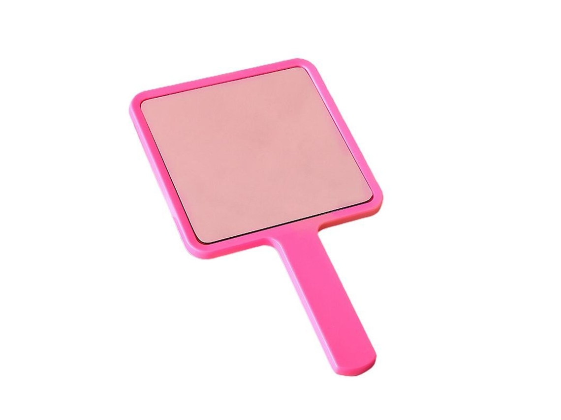 Espejo De Maquillaje Cuadrado Portátil Con Mango Antivuelco Para Peluquerías Y Tocadores.