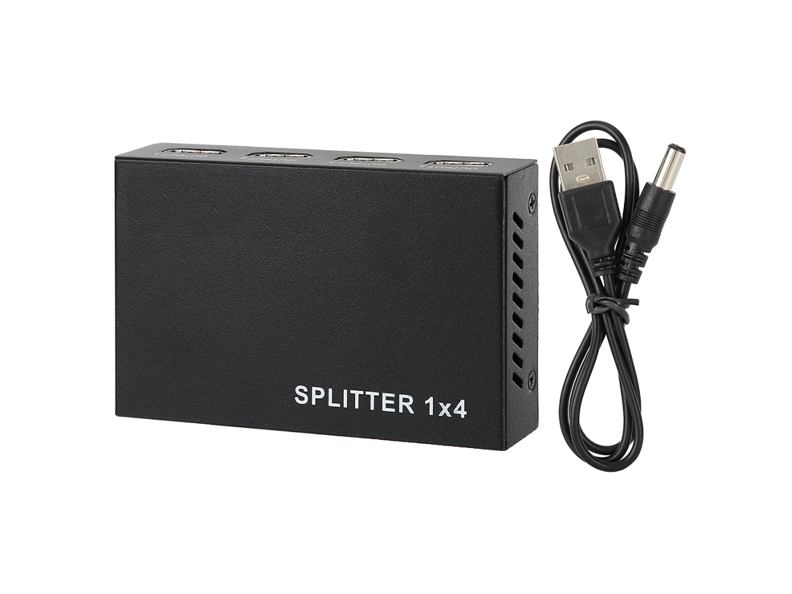 Divisor HDMI (división de 4 puertos, compatible con 4K y 3D)