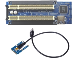 Extienda La Tarjeta Pcie Pequeña Al Adaptador De Expansión De Doble Puerto. Agregue Una Expansión Con