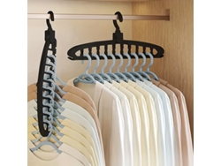 Pçs Cabides De Roupas Que Economizam Espaço Antiderrapante Dobrável Cabide Mágico Preto 