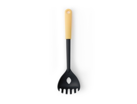 Cuchara Para Espaguetis Con Medida De Plástico 30Cm Negra Y Amarilla Tasty