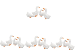 Juego De 4 Minifiguras Decorativas De Resina De Animales De Pie - Artículos De Colección Para La