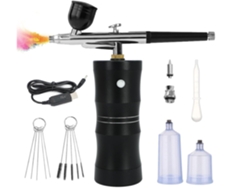 Kit de Aerógrafo CHRONUS IPX8 con Compresor de Aire 7,4 V 34 Psi Recargable Inalámbrico Boquilla de 0,4 mm Negro
