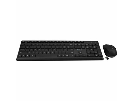 Teclado y Ratón V7 CKW350US (Negro - Qwerty US)