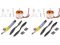 Motores Rc Sin Escobillas 2212 1000kv + Controlador De Velocidad Eléctrico Esc De 30a Con Kit De Hélice 1045