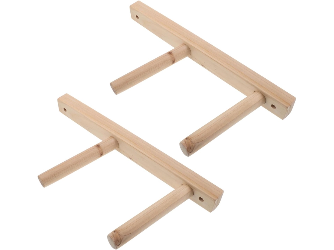 Soporte Pared Madera Esterillas Rodillos Espuma 2 Niveles Almacenamiento 39 Accesorios Fitness Organizador