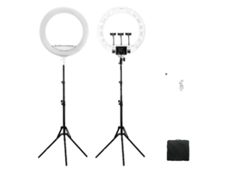 Lámpara de anillo LED, 100 W, trípode, blanco OEM