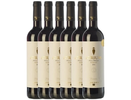 Vino TORRES Torres Atrium Merlot Penedès Joven (0.75 L - 6 unidades)