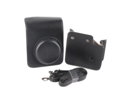 Minibolso para cámara de piel sintética con correa ajustable para el hombro, compatible con cámaras Instax Mini 40. TAISHENGDA (negro)