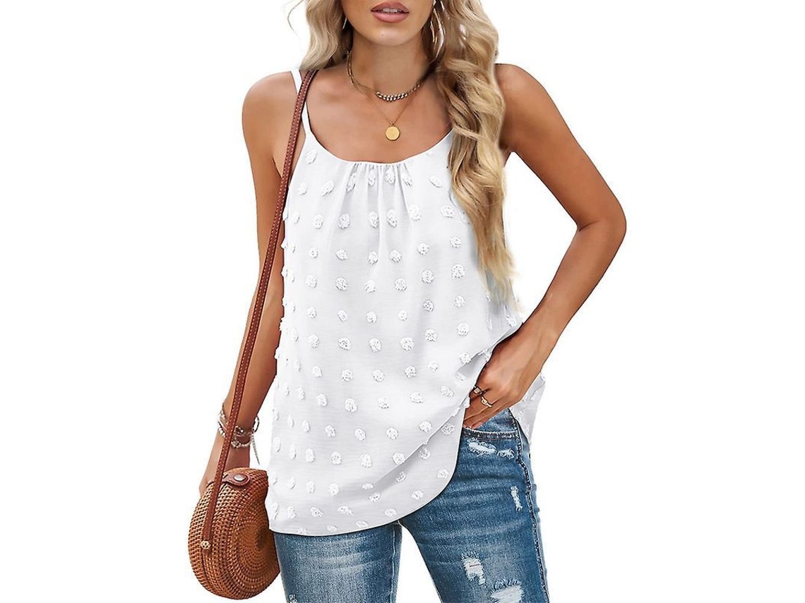 2026-top Deportivo Sin Mangas Para Mujer Cuello Redondo Suelto Camiseta Casual De Poliéster