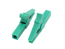 2 Piezas Multímetro 1500v 32a Rojo Aislado Plástico Recubierto Pinza De Cocodrilo De Metal Verde