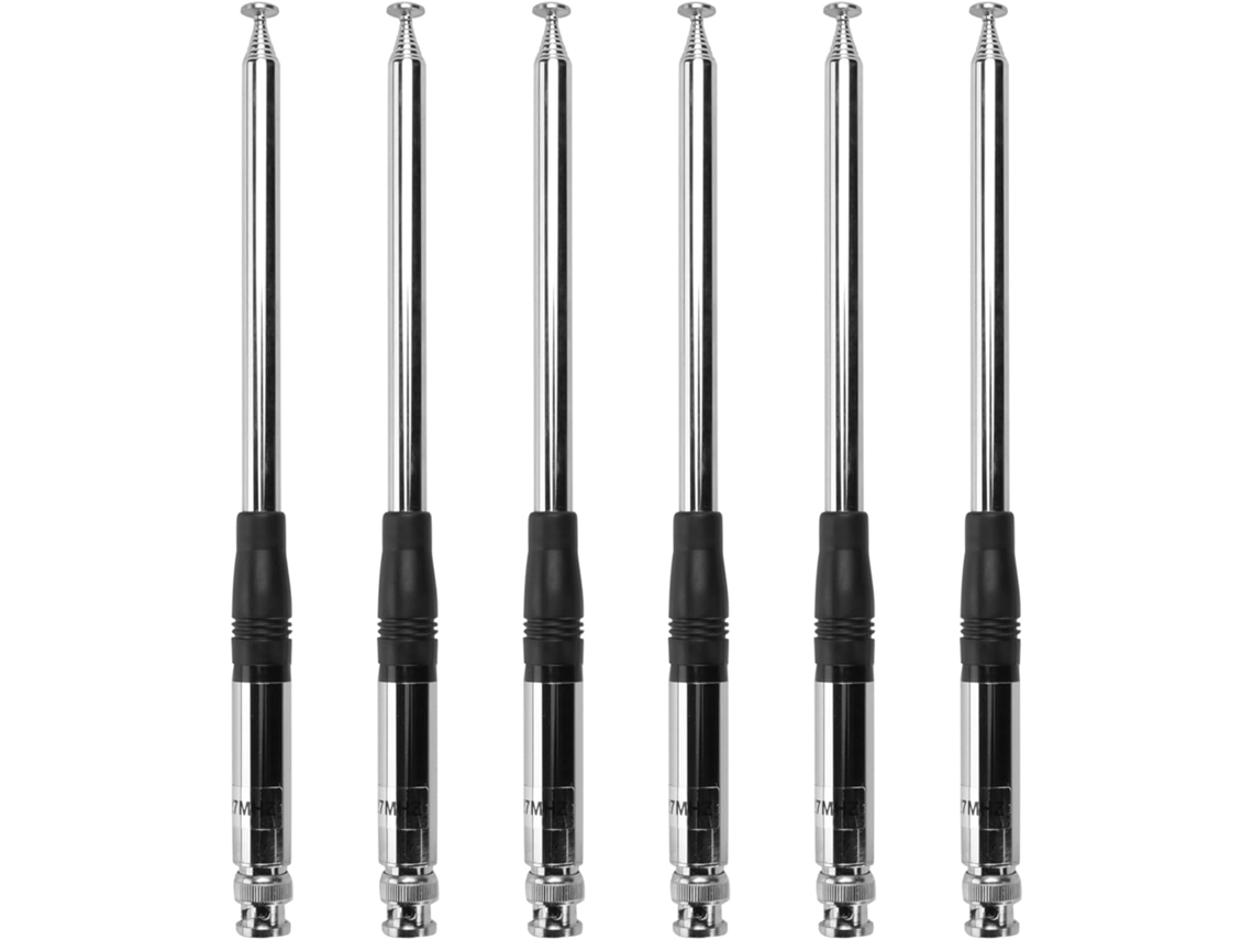 6 Antenas Telescópicas De Varilla Ht De 27 Mhz Y 9 Pulgadas Para Radio Cb Portátil Con
