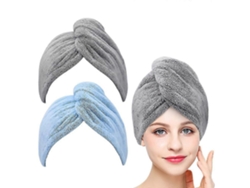 Toallas para el cabello estilo turbante, toallas más gruesas para secar el cabello, toallas de secado rápido para cabello mojado. Rosewell