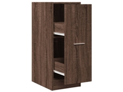 Maison Exclusive - Armario Botiquín Madera Ingeniería Marrón Roble 30x41x77,5 Cm
