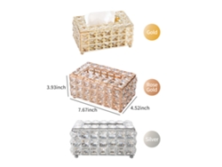 Soporte Decorativo De Cristal Brillante Para Papel Higiénico, Ideal Para Baño, Escritorio, Coche U Oficina.