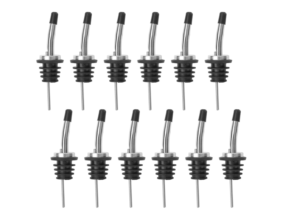 Juego de 12 boquillas para botellas de acero inoxidable para verter líquidos. NEVEANCE