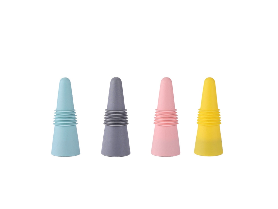Tapón De Silicona Para Vino Con Cierre Hermético, Reutilizable Para Botellas De Bebidas Y Condimentos.