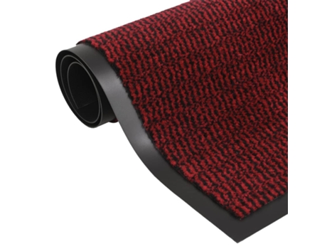 vidaXL Felpudo de nudo rojo 60x180 cm