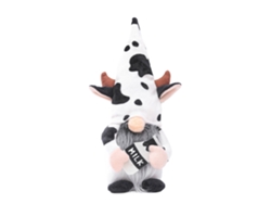 Vaca sueca Muñecos Vaca Regalo con biberón Caballo de peluche nórdico Lechero Hecho a mano de Niveles Blanco y negro